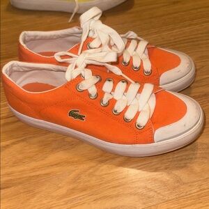 Orange Lacoste sneaker